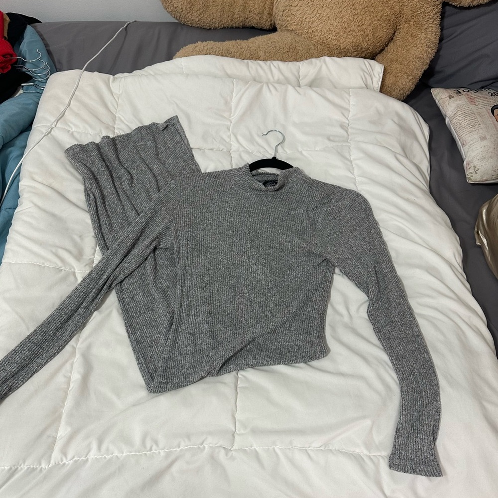 Ambiance Heather Gray Knit Top